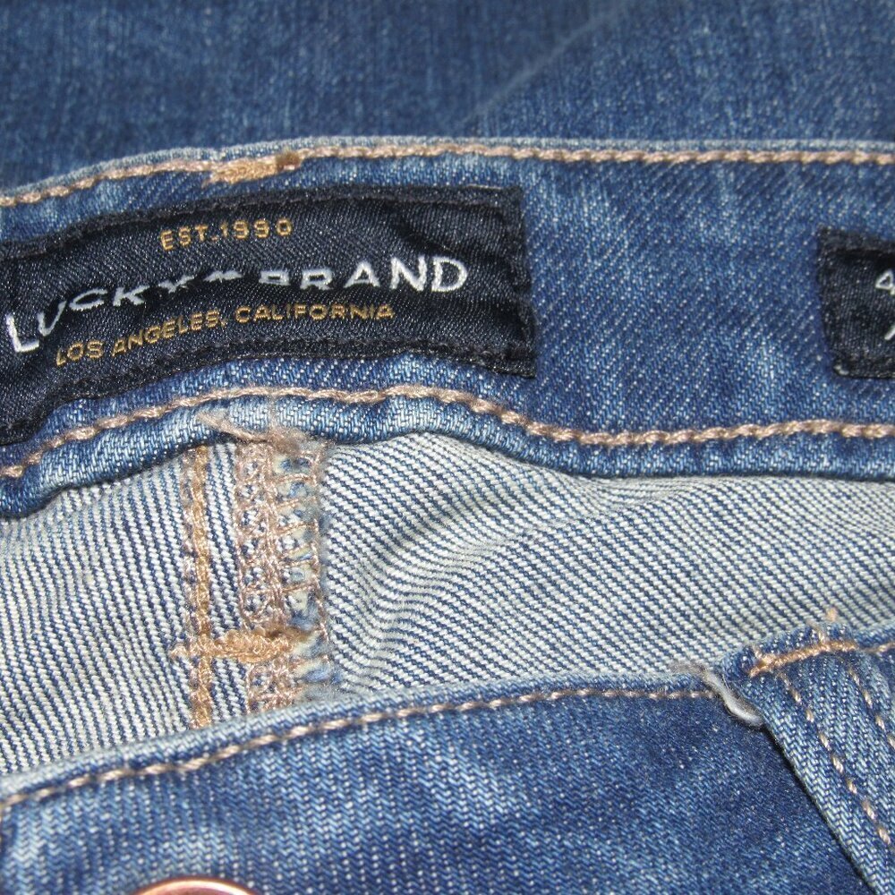 NWT LUCKY BRAND Lolita Crop Mid Rise Curvy Fit Raw Hem Jeans Size 4/27 - Picture 7 of 10